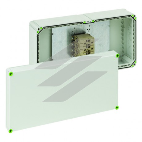Розподільча коробка Aboх-i 2400 DK-240² (640х320х179мм), рядна клема 4х70-240мм², полікарбонат, вводи 21 місце (8-М16, 6-М40/М50, 1хМ40/М50, бокові 4-М16, 3хМ40/М50), IP65, Spelsberg